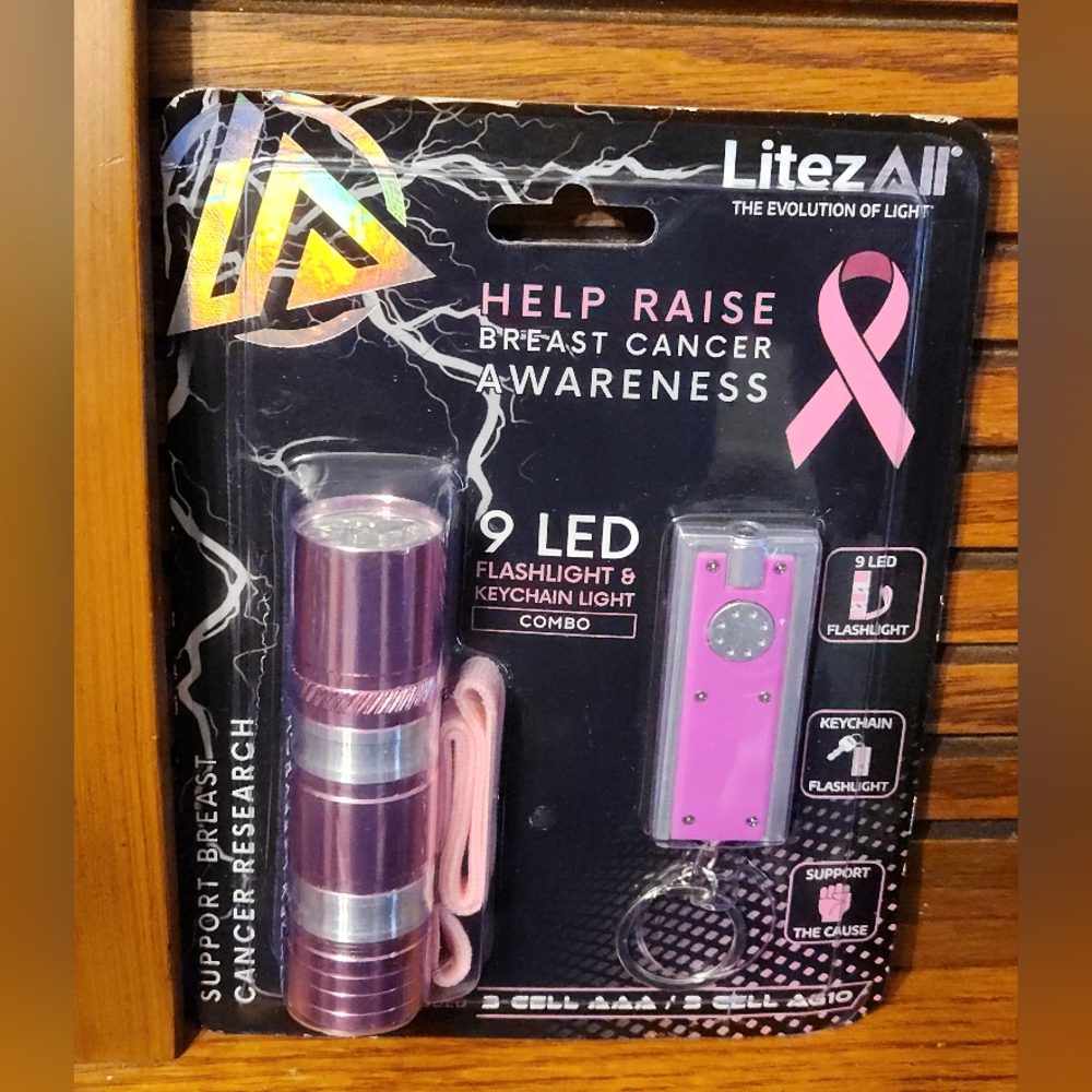 LitezAll Pink Flashlight Set Breast Cancer Awareness